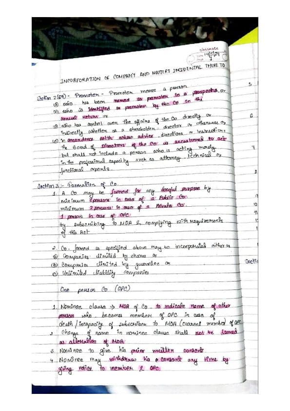 First page of Law notes chapter 2 detailed