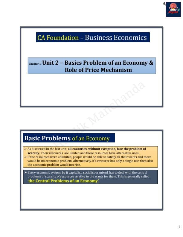 First page of Chapter 1 (Unit 2) Hardik Manchanda Sir notes