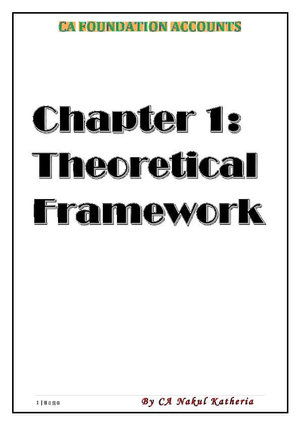 First page of Accountancy theory by CA Nakul katheria