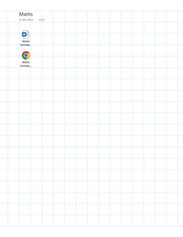 First page of Maths formula