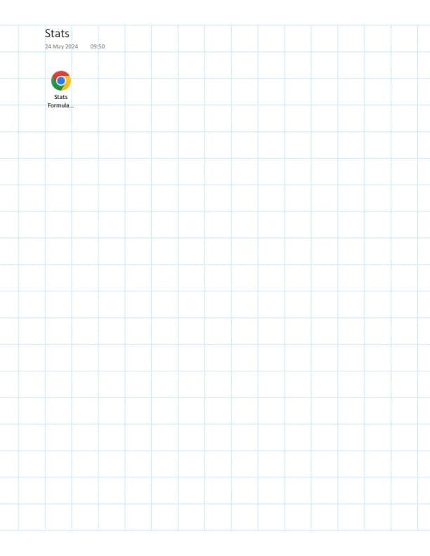 First page of Stats formula