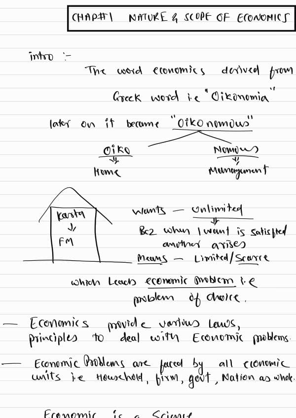 First page of Eco chapter-1 Notes