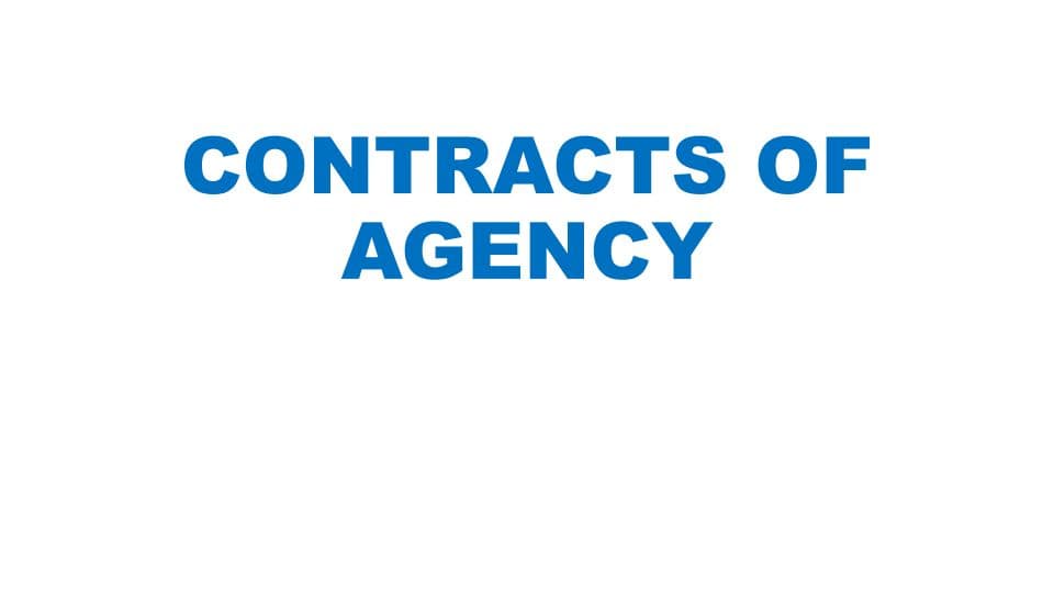 First page of Short note of AGENCY