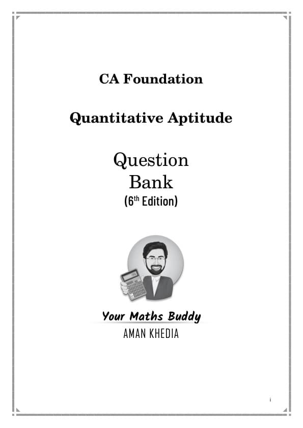First page of Quantitative Aptitude Question Bank
