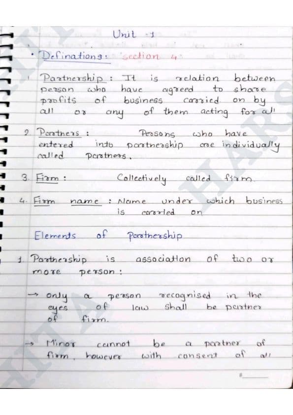 First page of Partnership act