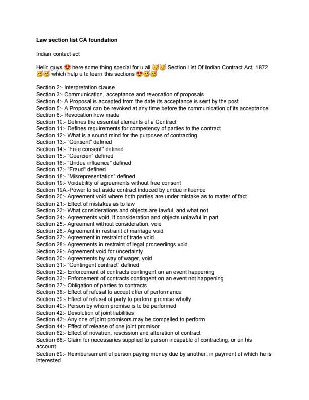 First page of All law section chapter wise