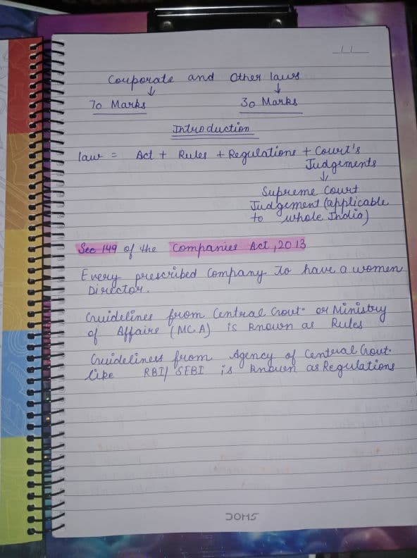 First page of Introduction and basics terms used in law