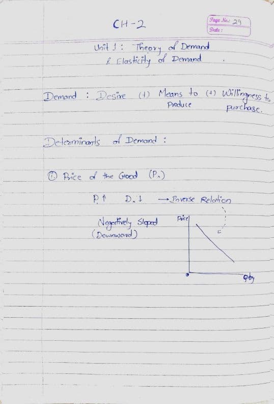 First page of Economics Ch 2+3