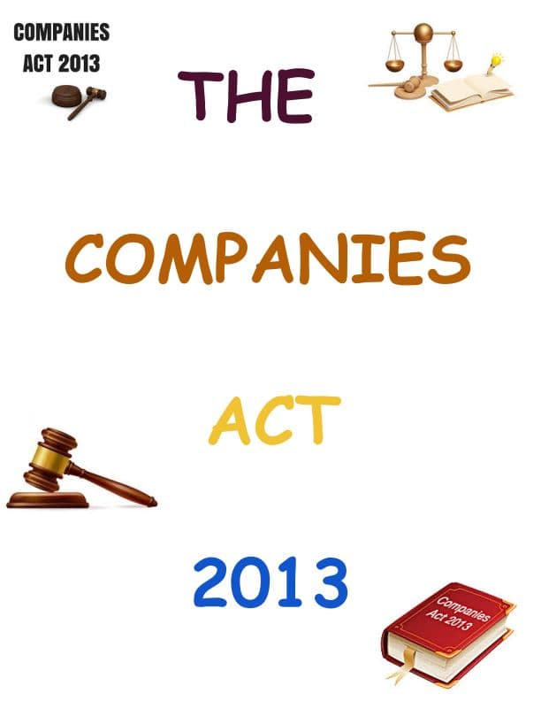 First page of The Companies Act 2013 notes Made by me (Harshit sharma)