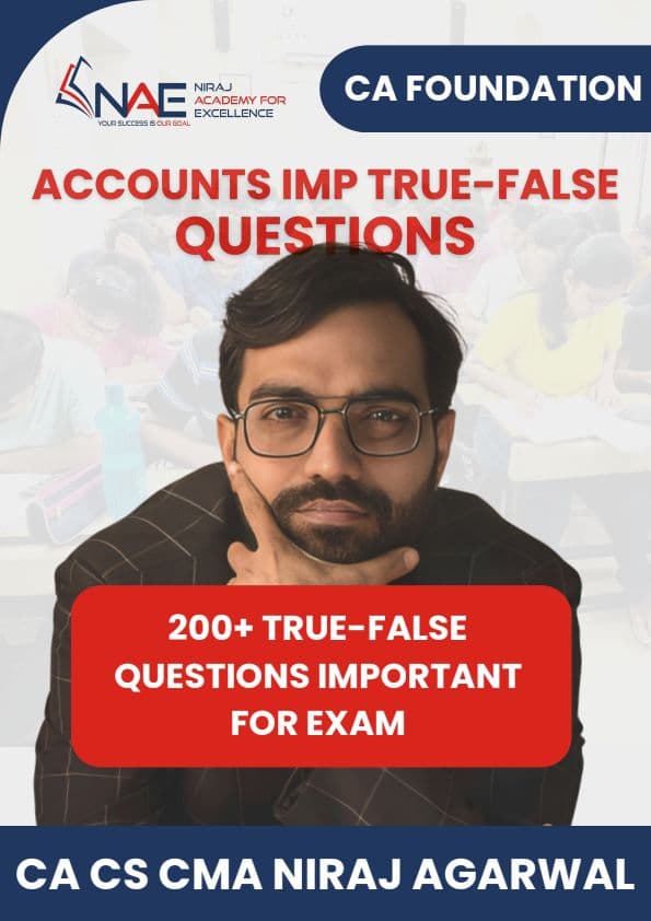 First page of Accounts true and false practice questions