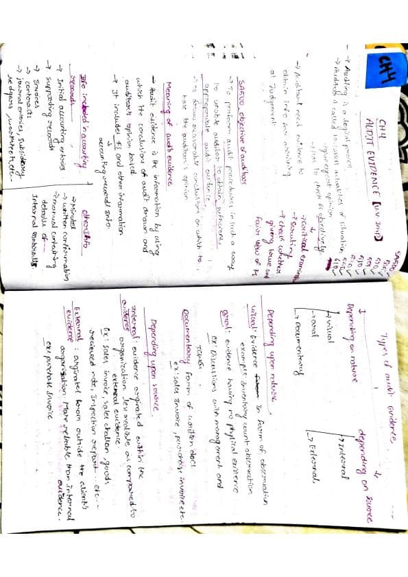 First page of Audit ch 4 detailed notes