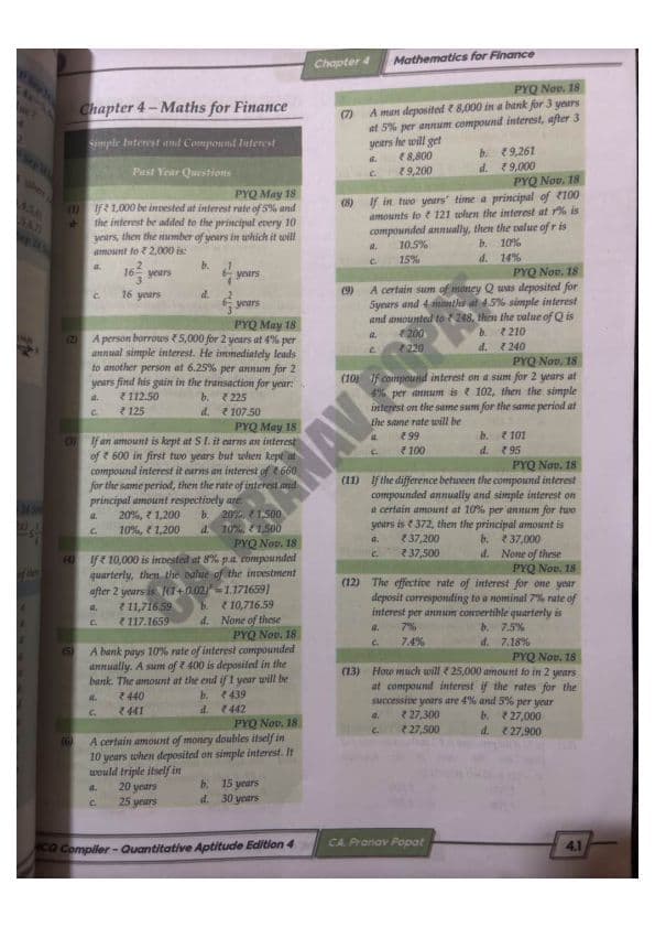 First page of Pranav Popat sir MCQ compiler CHP 4