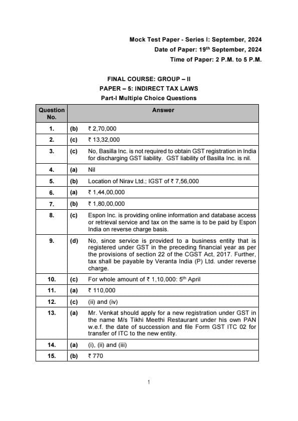 First page of MTP 1 Answers For Nov 24