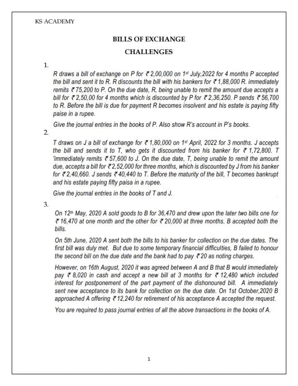 First page of Ca foundation Accounts BOE questions