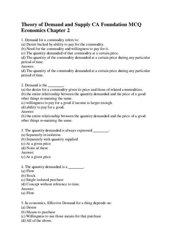 First page of paper 4 CH-2 MCQ PRACTICE