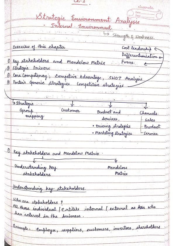 First page of STRATEGIC MANAGEMENT CHAPTER 3