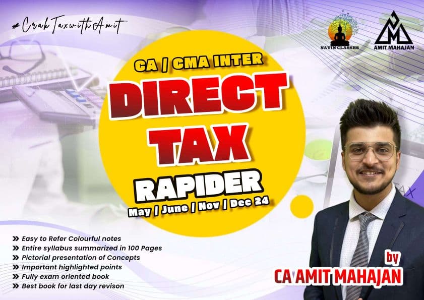 First page of RAPIDER BOOK. ------> Direct Tax By Amit Mahajan