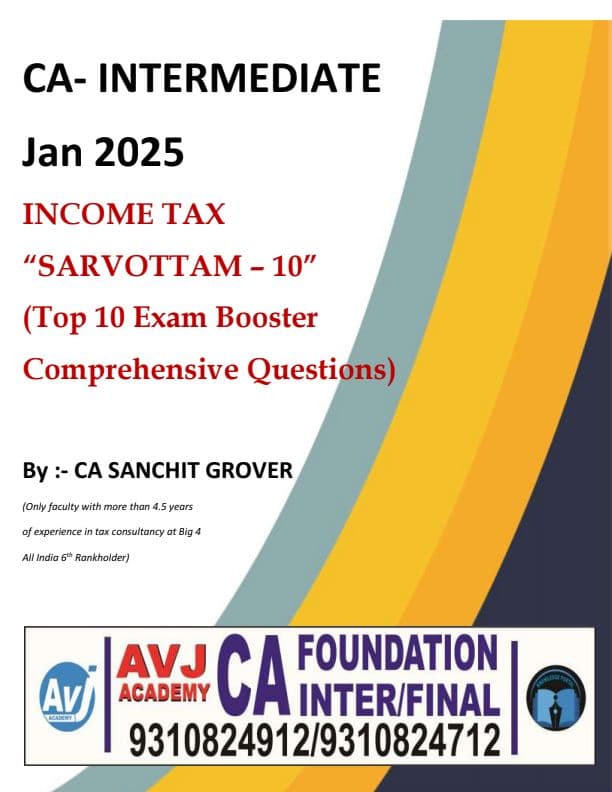 First page of Income Tax Que 1 Total Income Expected Imp For Jan 25