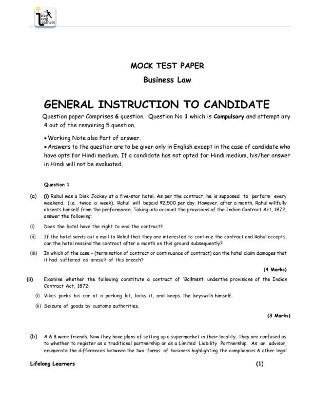 First page of Lifelong learner Mtp