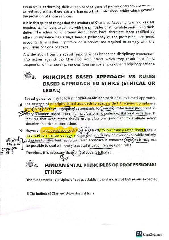 First page of Detailed descriptive handwritten notes