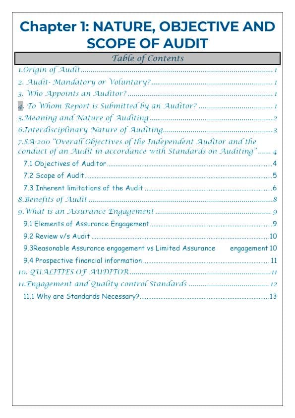 First page of Audit ch-1