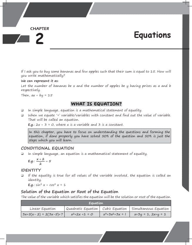 First page of Ca foundation Quantitative aptitude chapter 2
