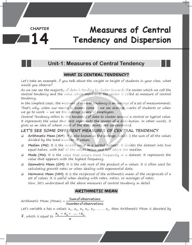 First page of Ca foundation Quantitative aptitude chapter 14