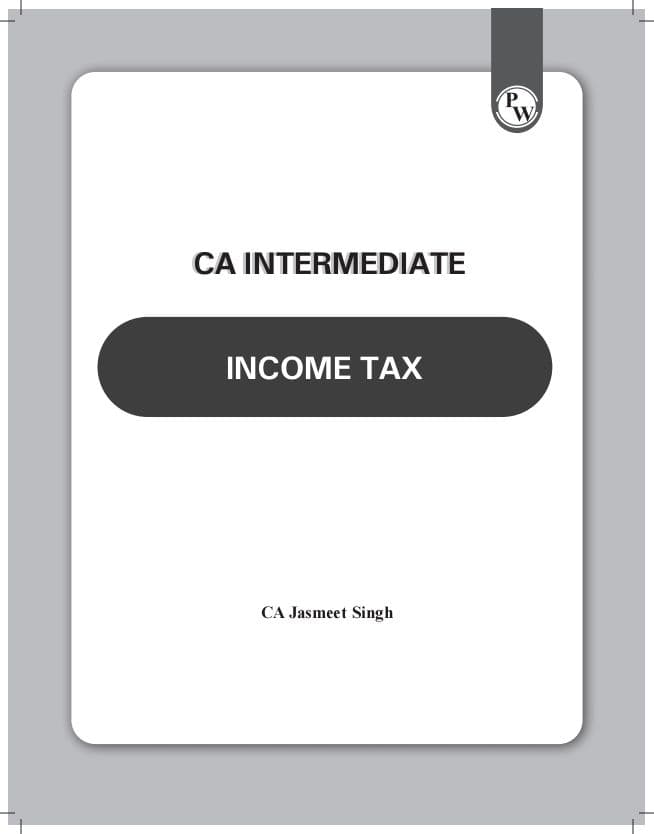 First page of Direct tax E-book with examples and questions By: Jasmeet sir(PW)