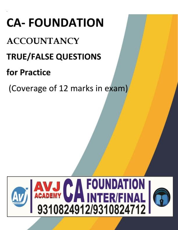 First page of PYQ TRUE/ FALSE