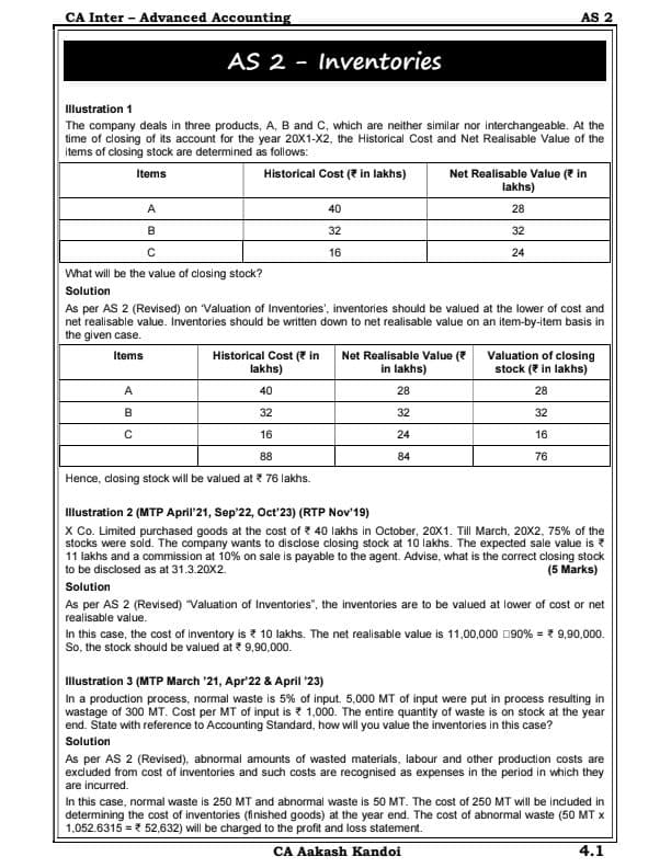 First page of As 2 questions