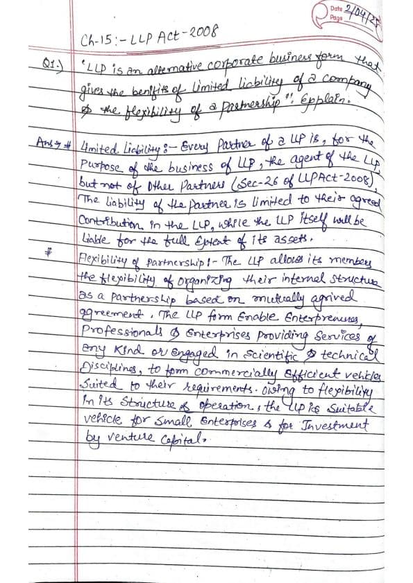 First page of LLP ACT 2008