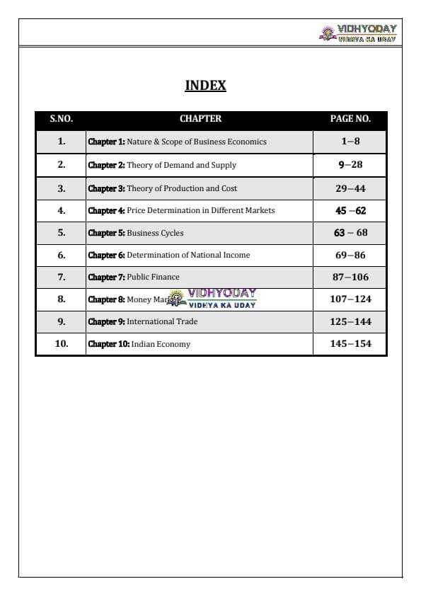 First page of Economics chapter wise MTP CA foundation