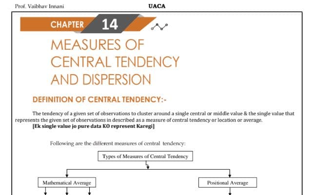 First page of Measure of central tendancy