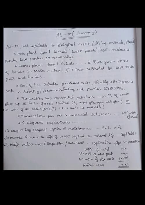 First page of AS 10 (summary)