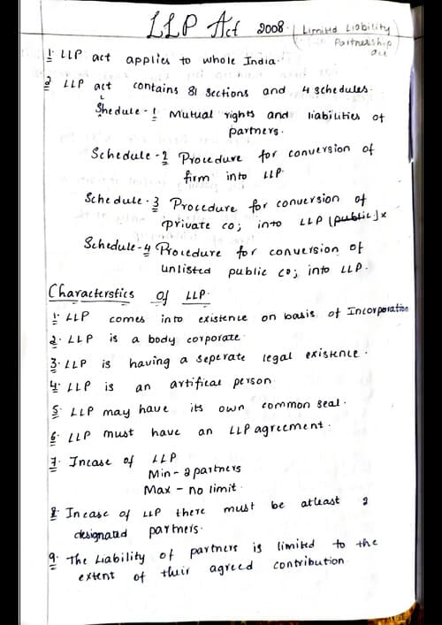 First page of LIMITED LIABILITY PARTNERSHIP ACT,2008 SIMPLE & EASY TO LEARN