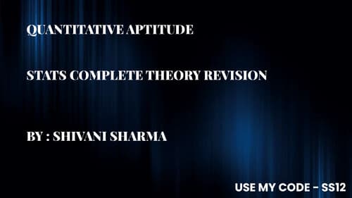 First page of Statistics theory by Shivani sharma