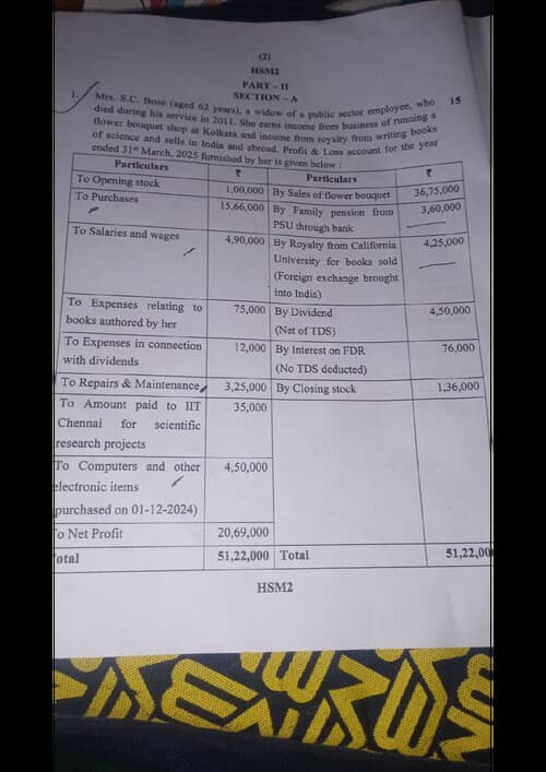 First page of Cca inter tax paper