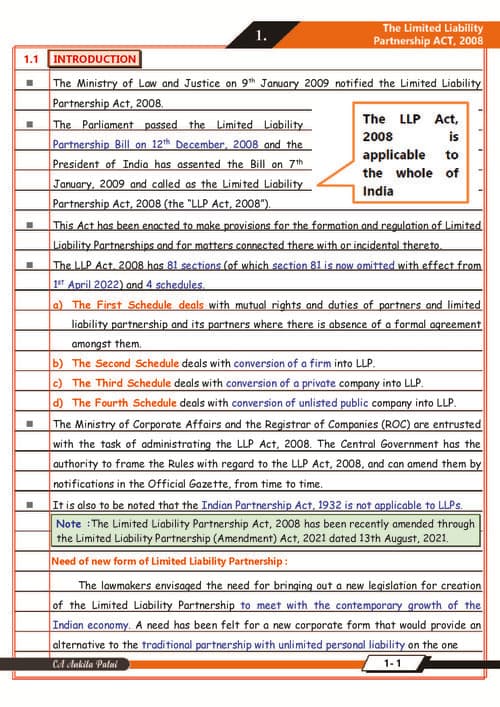 First page of Limited liability partnership, 2008 by ankita patni