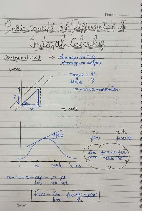 First page of Differential & Integral Calculus..