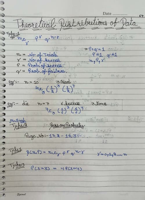 First page of Handwriting Notes....