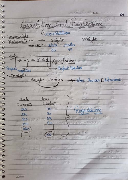 First page of Handwriting Notes....