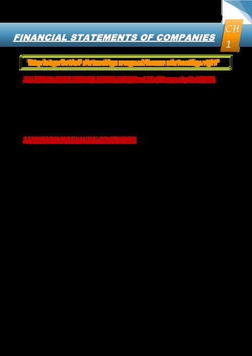 First page of PW notes of Financial Statements of Companies