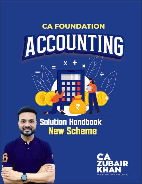 First page of CA Foundation Accounting subject by CA Zubair Khan! ( Solution book )
