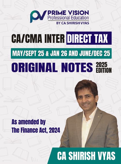 First page of Direct Tax Notes by CA Shirish Vyas sir