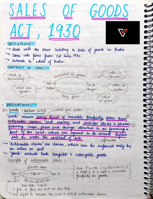 First page of SOGA handwritten notes by vishvas ca