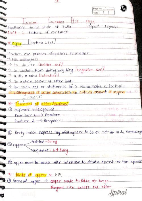 First page of ICA handwriting NOTES by Gurpreet Sir