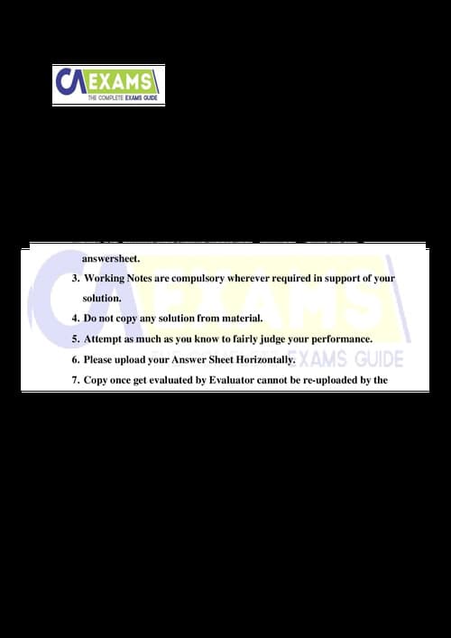 First page of Q.A practice papers