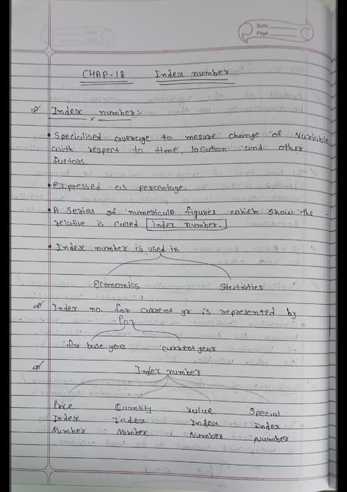 First page of CHAPTER 18 INDEX NUMBER