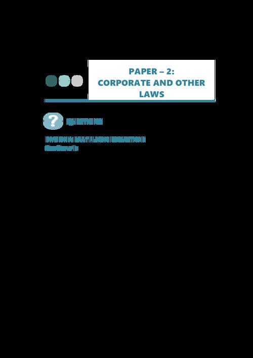 First page of Jan 2025 RTP (Paper 2) CORPORATE AND Other LAWS