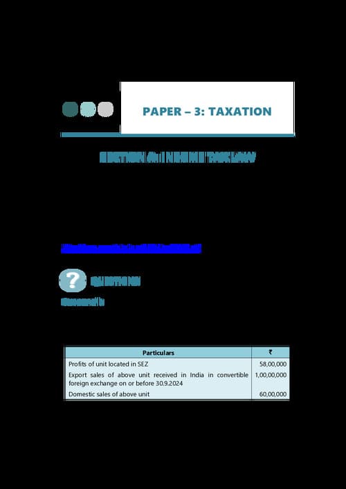 First page of RTP Jan 2025(paper3) TAXATION